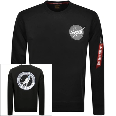 Shop Alpha Industries Space Shuttle Sweatshirt Black