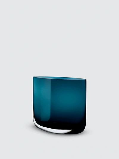 Shop Nude Glass - Verified Partner Nude Glass Blade Vase In Petroleum Green