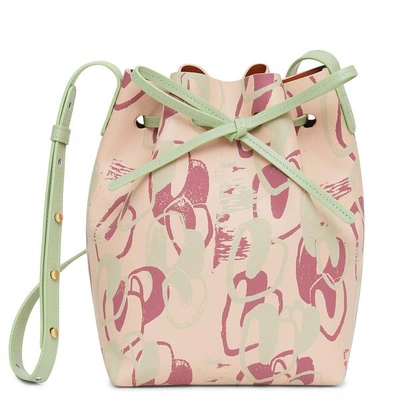 Shop Mansur Gavriel Mini Bucket Bag In Rosa Summer Print