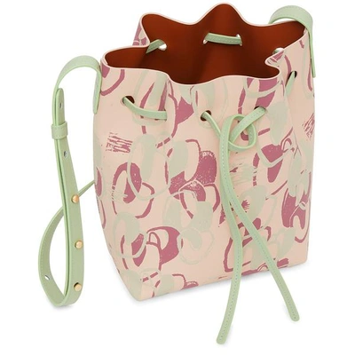 Shop Mansur Gavriel Mini Bucket Bag In Rosa Summer Print
