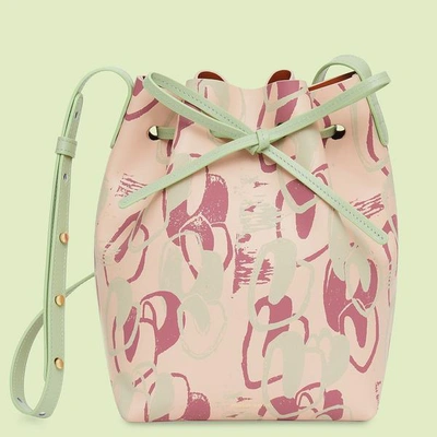 Shop Mansur Gavriel Mini Bucket Bag In Rosa Summer Print