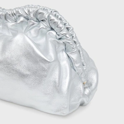 Shop Mansur Gavriel Cloud Clutch In Silver