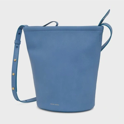 Shop Mansur Gavriel Zip Bucket Bag In Lago