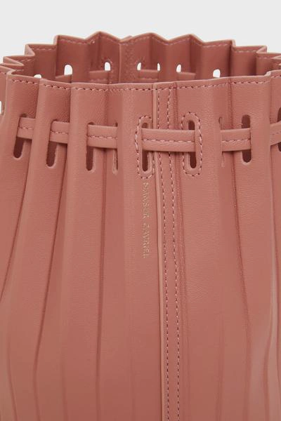 Shop Mansur Gavriel More Mini Pleated Buckets In Blush