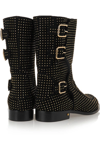 Shop Laurence Dacade Rick Studded Suede Boots In Black