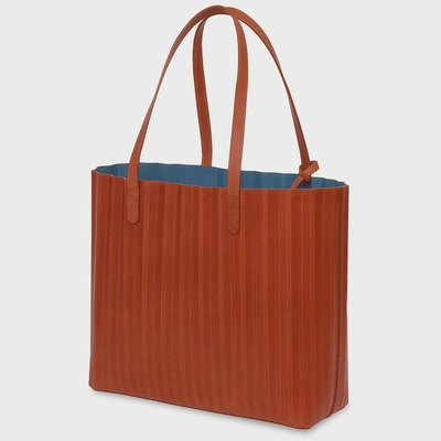 Shop Mansur Gavriel Pleated Tote In Brandy/avion