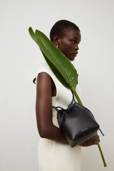 Mansur Gavriel Mini Mini Bucket Bag In Black/flamma