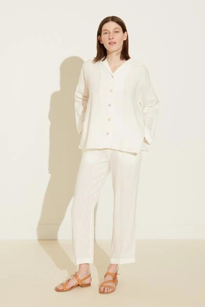 Shop Mansur Gavriel Linen Pyjama Shirt In White