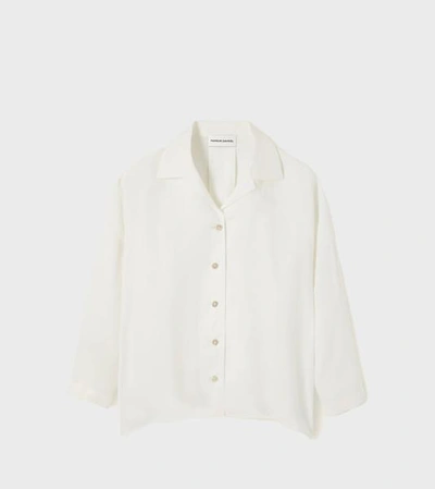 Shop Mansur Gavriel Linen Pyjama Shirt In White