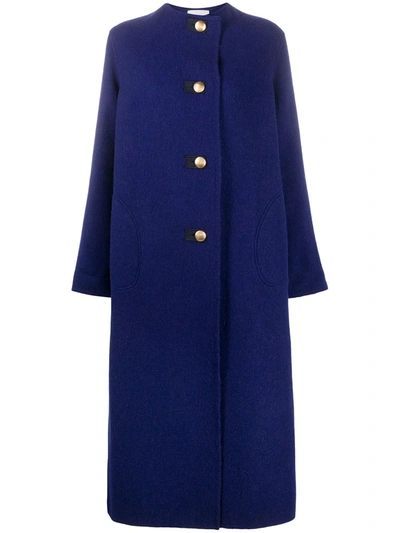 Shop Forte Forte Wool Coat In Violet