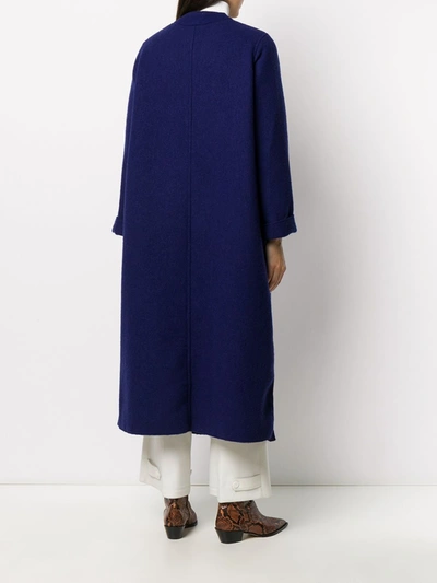 Shop Forte Forte Wool Coat In Violet