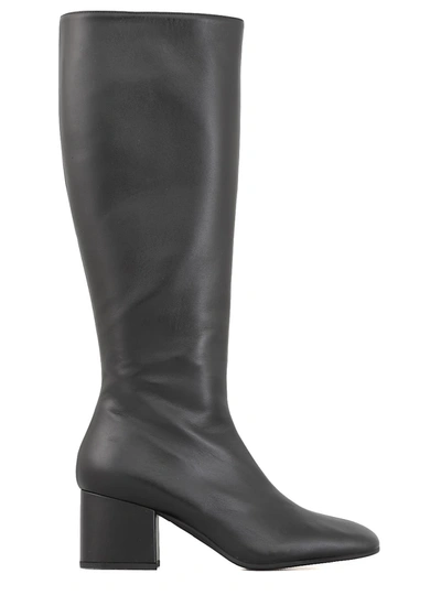 Shop Marni Leather Knee-high Lenght Boots In Black