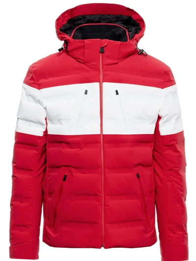 Shop Aztech Mountain Nuke Hooded Padded Jacket In Red