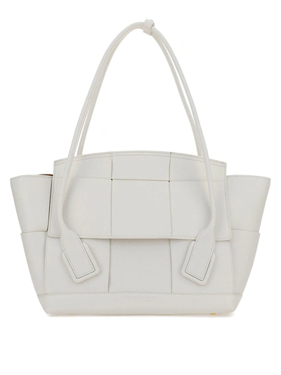 Shop Bottega Veneta Arco Medium Bag In White