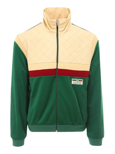 Shop Gucci Nylon Jacket In Green