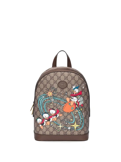 Shop Gucci X Disney Donald Duck Backpack In Neutrals
