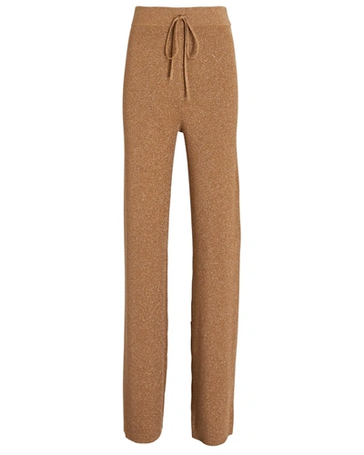 Shop A.l.c Quentin Knit Wide-leg Pants In Brown