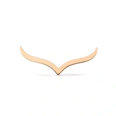 Shop Ginette Ny Solo Wise Earring In Pink Gold