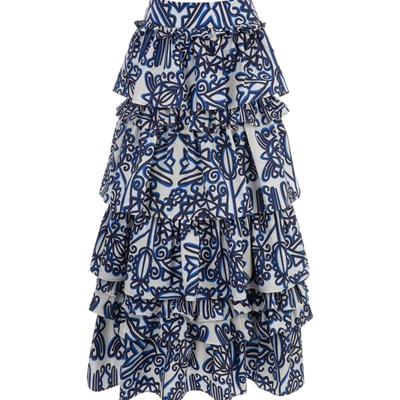 Shop La Doublej Dolce Skirt In Parnaveg Blu