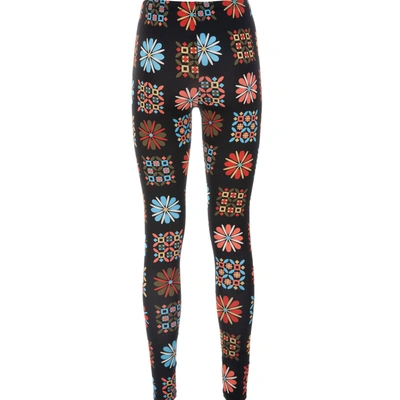La Doublej Floral Stretch Leggings In Vetrata