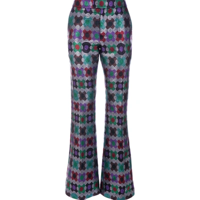 La Doublej Saturday Night Flared Pants In Groovy Dot