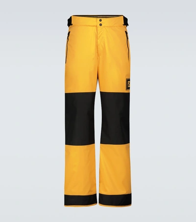 Shop Fendi Ski Pants With Logo In Yellow