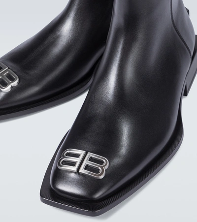 Shop Balenciaga Rim Bb Ankle Boots In Black