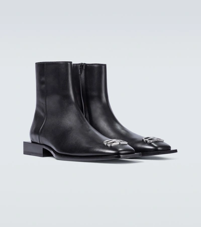 Shop Balenciaga Rim Bb Ankle Boots In Black