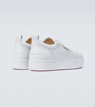 Shop Christian Louboutin Happyrui Spikes Sneakers In White