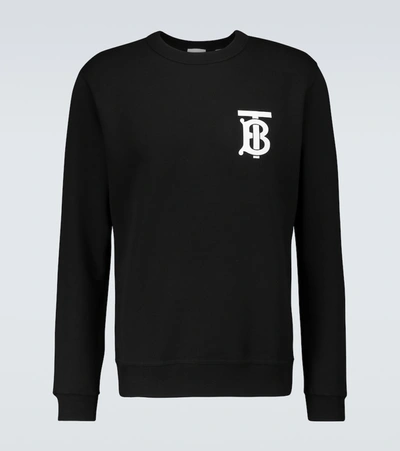 Shop Burberry Dryden Tb Logo Sweatshirt In Black