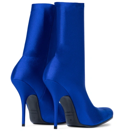 Shop Balenciaga Knife Sock Boots In Blue