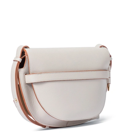 Shop Loewe Gate Small Leather Crossbody Bag In White