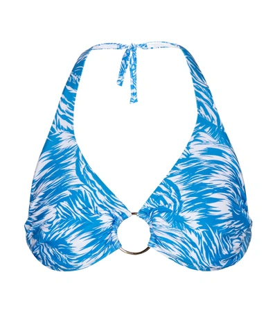 Shop Melissa Odabash Brussels Printed Bikini Top In Blue