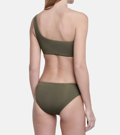 Shop Melissa Odabash Majorca One-shoulder Bikini Top In Green