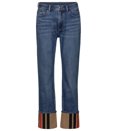 Shop Burberry Mid-rise Skinny Jeans In Blue