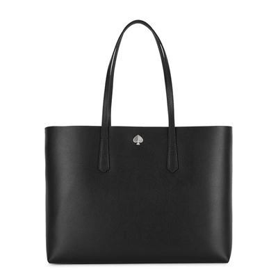 Shop Kate Spade Molly Large Leather Tote In Black