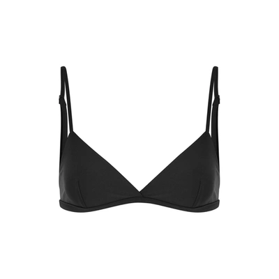Shop Matteau The Tri Crop Black Bikini Top