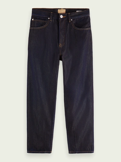 Shop Scotch & Soda Super-wide Tapered-fit -lyocell Jeans &#9472; Pyrite In Black