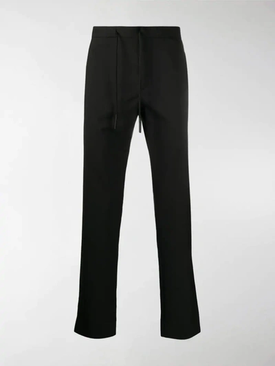 Shop Maison Margiela Four Stitch Detail Tailored Trousers In Black