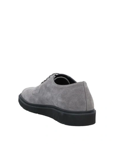 Shop Hogan Man Lace-up Shoes Grey Size 6.5 Soft Leather