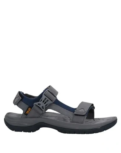 Shop Teva Sandals In Grey