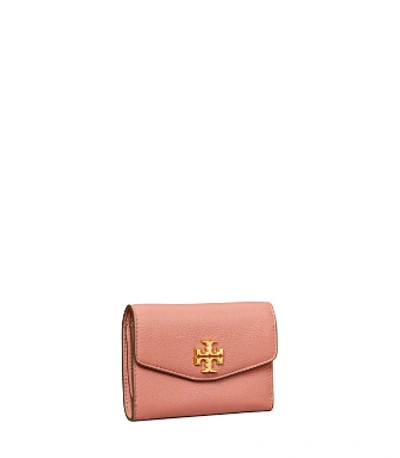 Tory Burch Kira Pebbled Medium Flap Wallet In Pink Magnolia | ModeSens