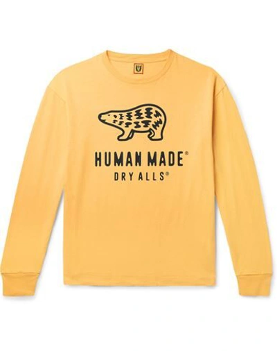 Shop Human Made T-shirt In Yellow