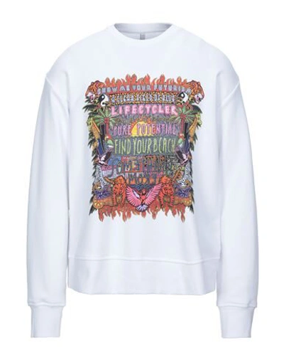 Neil Barrett Find Your Beach Print Sweatshirt In White