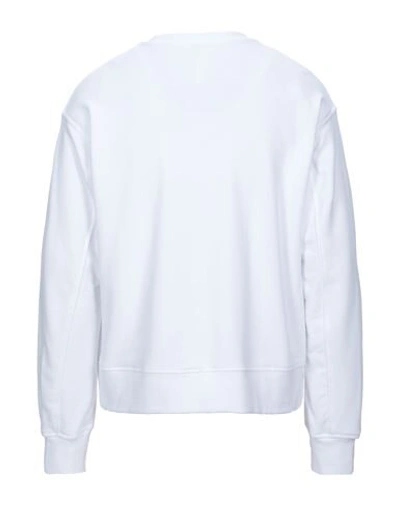 Shop Neil Barrett Man Sweatshirt White Size L Cotton, Polyester, Elastane