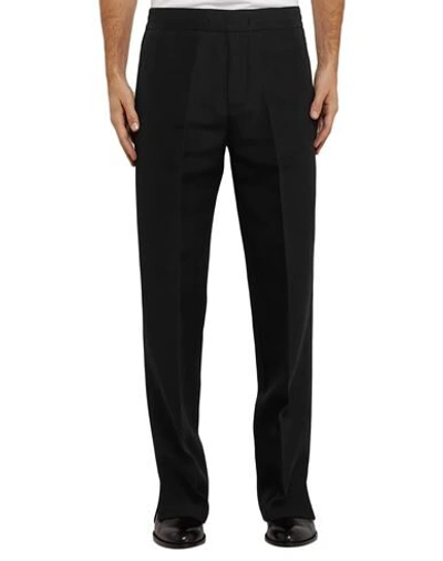 Dunhill Man Pants Black Size L Silk, Wool In Black