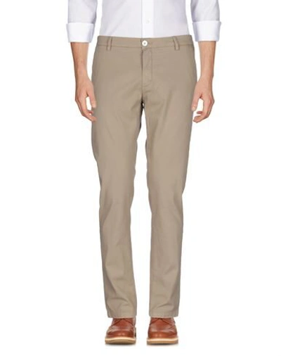 Shop Aglini Man Pants Camel Size 35 Cotton, Elastane In Beige