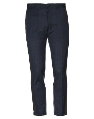 Shop Dolce & Gabbana Man Pants Midnight Blue Size 30 Cotton, Virgin Wool