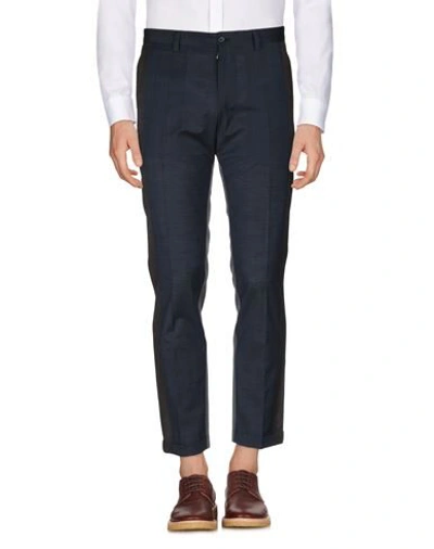 Shop Dolce & Gabbana Man Pants Midnight Blue Size 30 Cotton, Virgin Wool