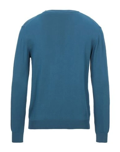 Shop Altea Man Sweater Slate Blue Size Xxl Cotton